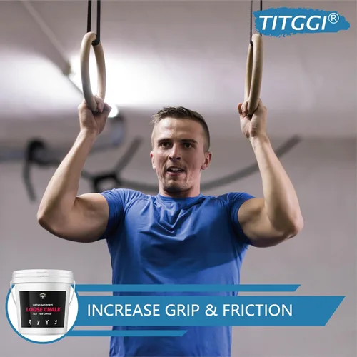 Miniatura 6 de TITGGI Cubo de tiza de gimnasio de 1 libra, incluye polvo de tiza y una bola de tiza, tiza multiusos para escalada en roca, tiza de gimnasio, tiza