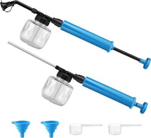 Qualirey Paquete de 2 aplicadores de tierra de diatomeas, dispensador de polvo de jardín de 250ml, rociador de perilla aplicadora de polvo, Azul