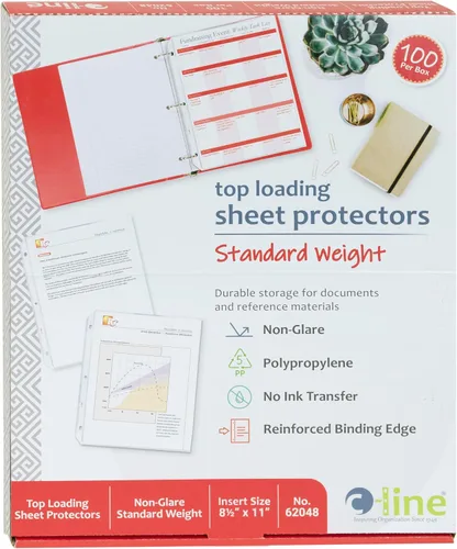 Miniatura 9 de C-Line, folios protectores finos, de poliéster, no resplandecientes, para papeles, tamaño estándar, 8.5 x 11 pulgadas, Transparente Claro