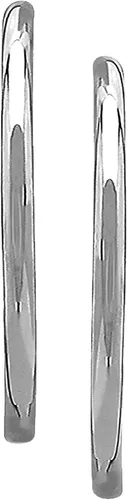 Miniatura 4 de Galaxy Gold GG 14k Solid White Gold Endless Loop Hoop Timeless Earrings 2 mm GaugeThickness Available in Multiple Diameters