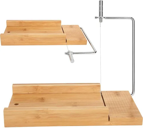 Cortador de jabón de madera con alambre, herramienta de corte de jabón ajustable, kit de fabricación de jabón hecho a mano, herramienta profesional