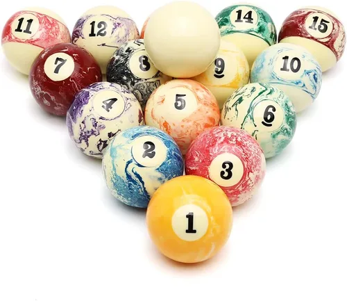 Miniatura 10 de CUPPA Juego de bolas de billar/bolas de billar profesional, 16 bolas completas para mesas de billar Estilo oscuro