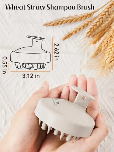 Miniatura 5 de HEETA - Masajeador de cuero cabelludo para el crecimiento del cabello, cepillo de champú, exfoliante para el cuero cabelludo con cerdas de silicona