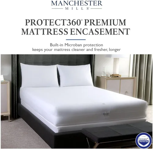 Miniatura 6 de Manchester Mills Protect360 - Funda y protector de colchón de alta calidad, tamaño King, protección del producto Microban, poliéster tejido
