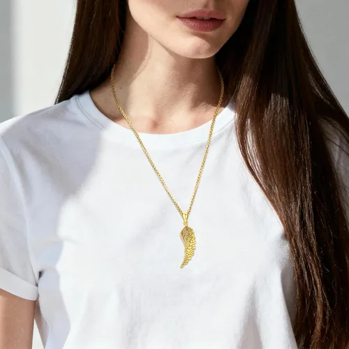 Miniatura 133 de Collar de alas de ángel de plata de ley 925, ángel de la guarda, enfermera RN caduceo, dije de ángel de cristal, joyería de regalo para mujer