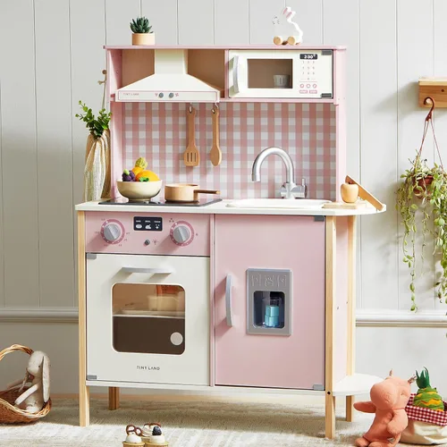 Miniatura 2 de Tiny Land Juguetes de cocina y cafetera de madera para jugar