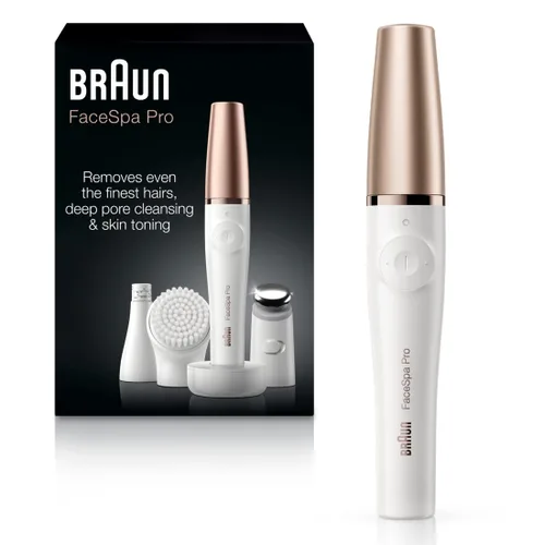 Braun Depiladora facial Facespa Pro 911, depilación facial para mujeres, dispositivo de depilación, depilación 3 en 1, cepillo de limpieza y