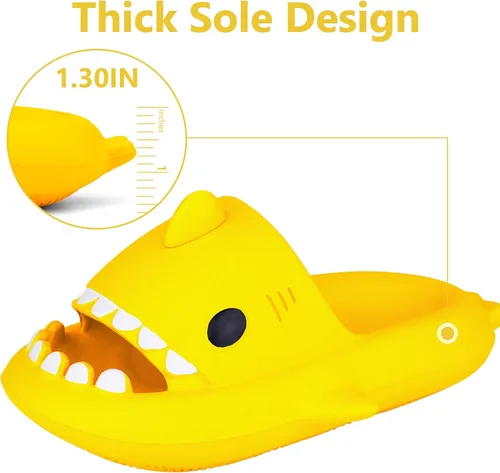 Miniatura 5 de Kids Shark Cloud Slides Toddler Boys Girls Shower Slippers Boys Girls Cute Cartoon Fish Flip Flops Beach Pool Home Sandals Quick Dry Non-Slip
