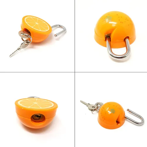 Miniatura 3 de Honbay Lindo candado de frutas naranjas con llaves: para joyero, bolso, bolso, mochilas, gabinete, cofre del tesoro, maletas, taquillas, buzón
