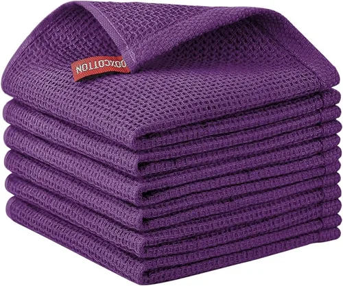 Miniatura 66 de Nialnant - Toalla de cocina 100% algodón, tejido gofre, suave, absorbente y de secado rápido, toallas para secar platos, trapos de limpieza - Multi