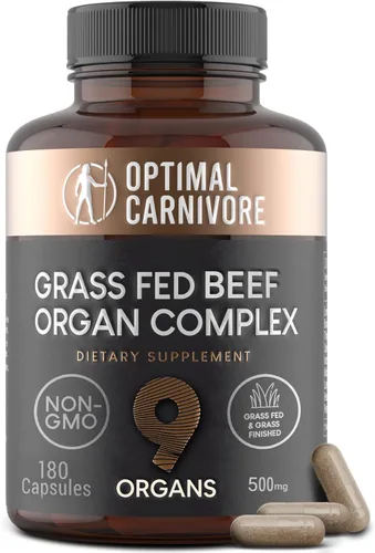 Miniatura 8 de Cápsulas de hígado de res alimentadas con pasto Optimal Carnivore, liofilizadas en píldoras convenientes, 180 cápsulas, suplemento disecado