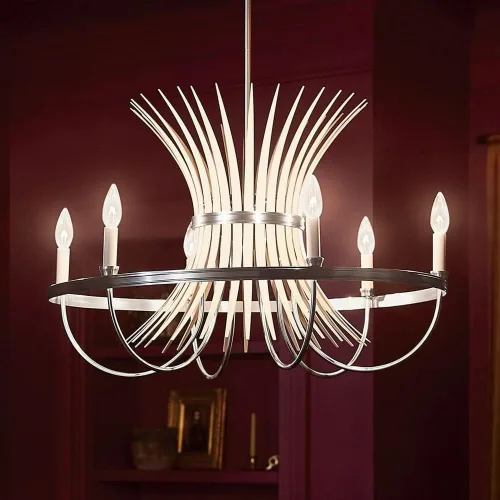 Miniatura 3 de Kichler Baile - Candelabro de 6 luces de 29 pulgadas en latón natural y negro