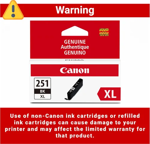 Miniatura 3 de Canon CLI-251XL - Depósito de tinta negra auténtica, compatible con MG6320, IP7220 y MG5420, MX922, MG5520, MG6420, MG7120, iX6820, iP8720, MG7520