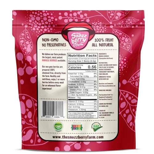 Miniatura 2 de Miracle Berries de Snozzberry Farm 44 mitades de bayas Liofilizadas, cultivadas en los Estados Unidos Se vuelven agridulces Mejor valor