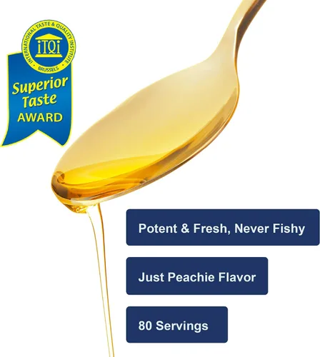 Miniatura 3 de Carlson El aceite de pescado The Very Finest para niños, 800 mg de omega-3, sabor Just Peachie, 6.8 fl oz - Aceite de pescado noruego líquido