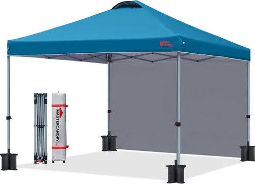 Miniatura 29 de MASTERCANOPY - Toldo desplegable duradero con 1 pared lateral (6.6 x 6.6 pies, caqui)
