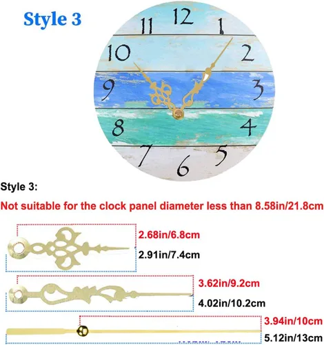 Miniatura 5 de HILLHOME Mecanismo de movimiento de reloj de pared con motor de cuarzo, funciona con pilas, repuesto de piezas de reparación de bricolaje, grosor