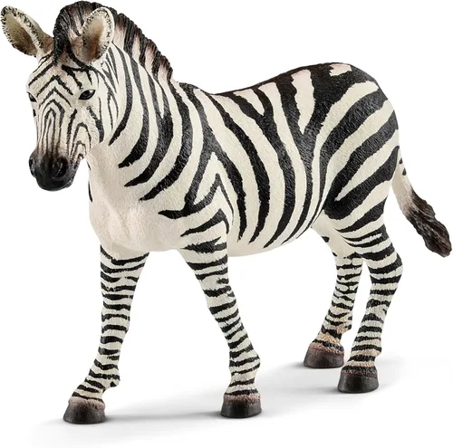 Miniatura 6 de Schleich Wild Life - Figura de cebra femenina realista – Juguete auténtico y altamente detallado de animales salvajes, duradero para la educación