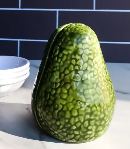 Miniatura 5 de Ebros - Juego de salero y pimentero de cerámica de superalimento delicioso en mitades de aguacate, figuras de fiesta, cocina, mesa, frutas