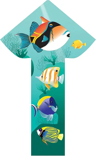 WindNSun Breezyfliers - Cometa Delta de peces tropicales Ripstop de poliéster, 42 pulgadas