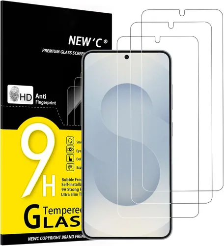 Miniatura 23 de NEW'C Paquete de 3 protectores de pantalla de vidrio templado diseñados para Samsung Galaxy S22+ / S22 Plus, compatible con fundas, antiarañazos