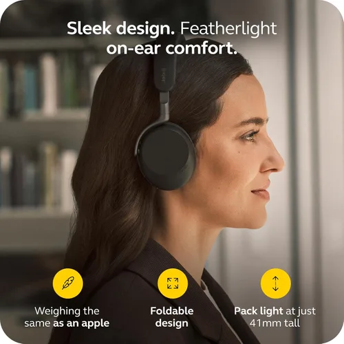 Miniatura 6 de Jabra Evolve3 75 Auriculares inalámbricos Bluetooth con micrófono para el trabajo, USB-A, tecnología de llamada de voz AI, cancelación activa