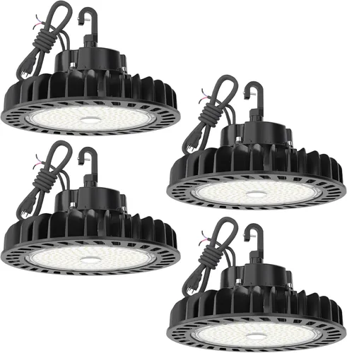 Miniatura 13 de HYPERLITE Luces LED High Bay de 100 W, 14,500 lm (145 lm/w) 5000 K, 1-10 V, regulable, cable de 5' con enchufe de 110 V, gancho de EE. UU., listado