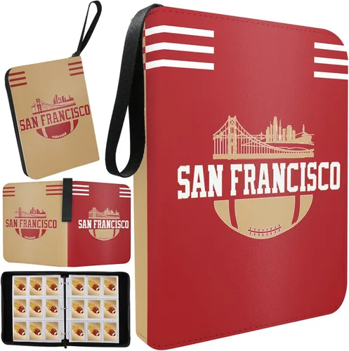 Miniatura 13 de Carpeta de tarjetas de fútbol con fundas 400 bolsillos, soporte para tarjetas de fútbol de Dallas para tarjetas de colección, carpeta con 3 anillas