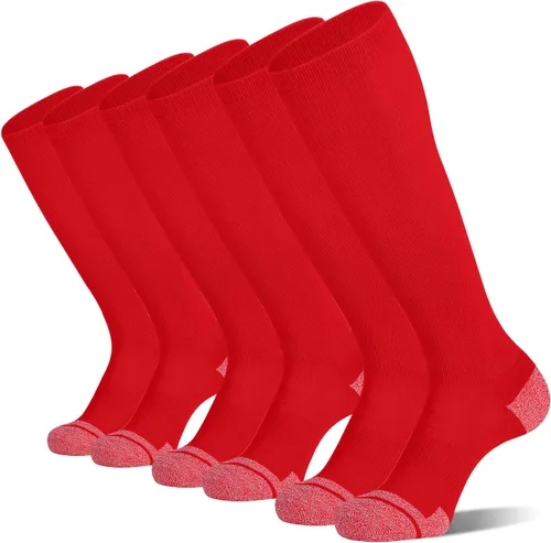 Miniatura 14 de CS CELERSPORT Paquete de 2 / 3 calcetines de béisbol para jóvenes, niños y adultos, calcetines de fútbol de sóftbol sobre la pantorrilla