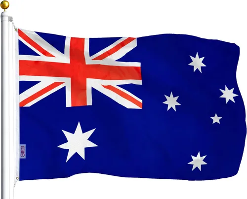 G128 Bandera de Australia, 3 x 5 pies, serie LiteWeave, impresa en poliéster 100D, bandera de país, colores vibrantes, ojales de latón
