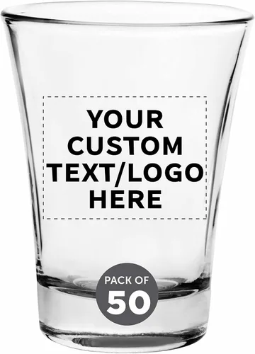 Miniatura 32 de Vasos de chupito personalizados de 2 onzas, juego de 100, paquete personalizado a granel, ideal para bodas, fiestas, cumpleaños, regalos, color azul