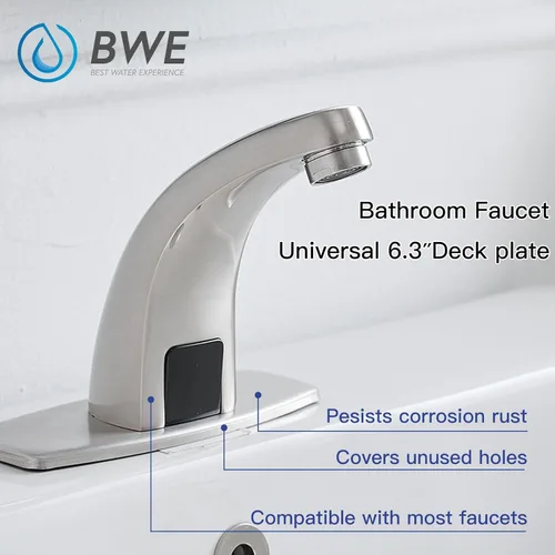 Miniatura 3 de Aquafaucet placa de 4 pulgadas con orificio para la llave del tocador de baño, con acabado en bronce aceitado, P-6N