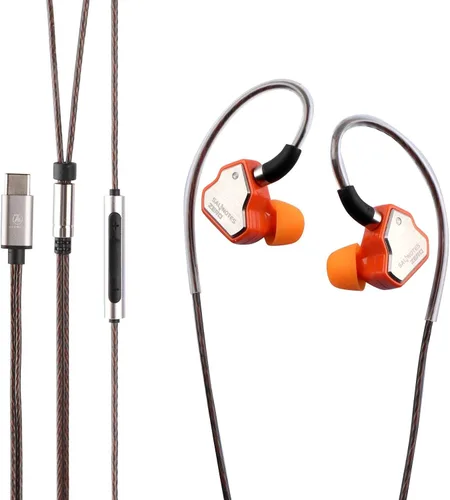 Miniatura 10 de Linsoul 7Hz Salnotes Zero HiFi 10mm controlador dinámico auricular que se ajusta al oído IEM con diafragma compuesto de metal, placa frontal