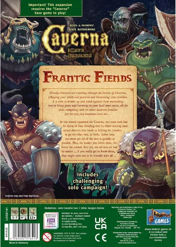 Miniatura 3 de Lookout Caverna The Cave Farmers Frantic Fiends - Expansión del juego de mesa Juego de estrategia de agricultura cooperativa para adultos y niños