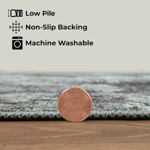 Miniatura 7 de GLN Rugs Contemporary Collection - Alfombra de felpilla lavable a máquina, contemporánea, antideslizante, de pelo corto, alfombra de felpilla