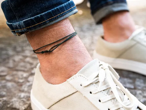 Miniatura 37 de Made by Nami Surfer Anklet with Snap Hook Clasp Waterproof & Adjustable Thin String Ankle Bracelets for Women and Men Handmade Jewelry for Beach and
