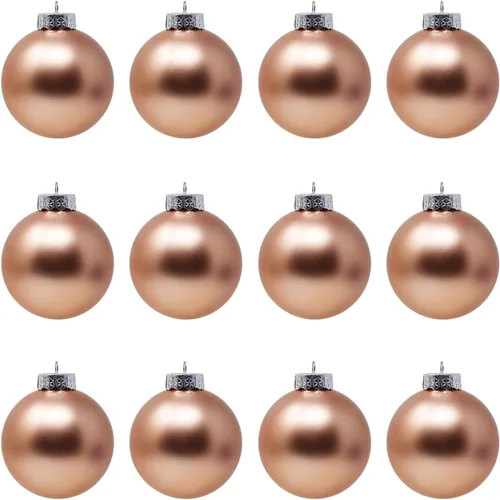Miniatura 7 de Paquete de 12 adornos de bola de Navidad marrón café mate – Adornos en blanco para manualidades, personaliza y decora con pintura, purpurina