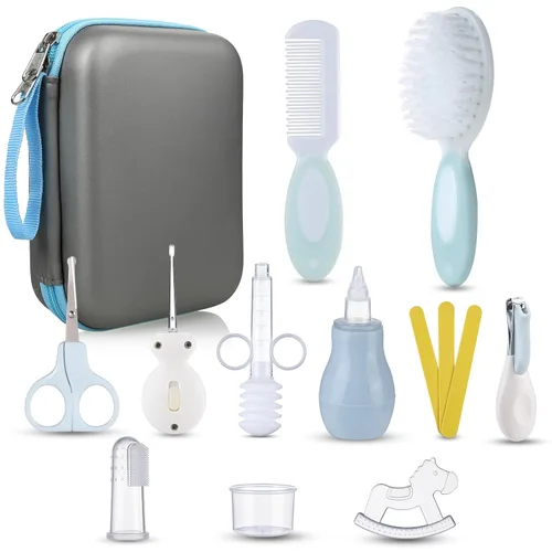 Miniatura 11 de Lictin Kit de Cuidado de Salud y Aseo para Bebé, Cortaúñas Eléctrico Recargable para Bebé 26 en 1, Lima de Uñas Segura para Bebé con Luz Automática