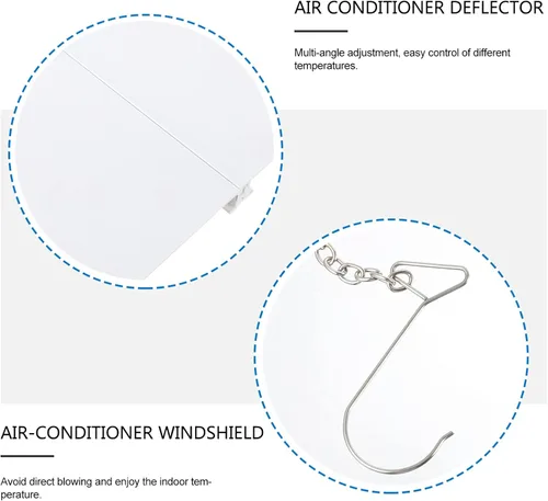 Miniatura 8 de DOITOOL Deflector de aire acondicionado de pegado de perforación, deflector de parabrisas ajustable, deflector de ventilación magnético mejorado