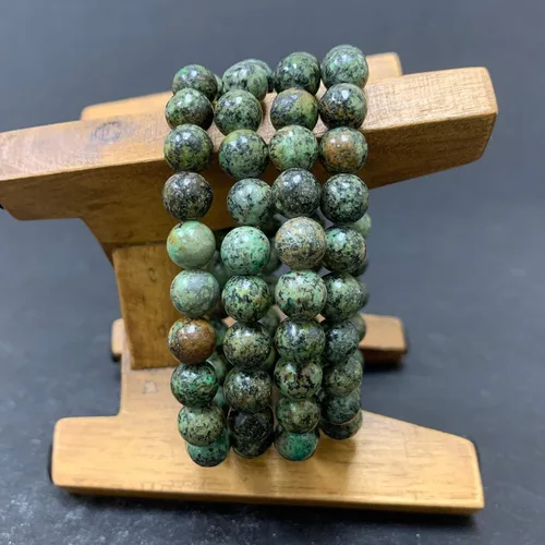 Miniatura 134 de Gem Avenue Handmade Round Bead Stretch Bracelet Unisex Natural Stone Beaded Jewelry for Men & Women, Elastic Wristband for Daily Wear