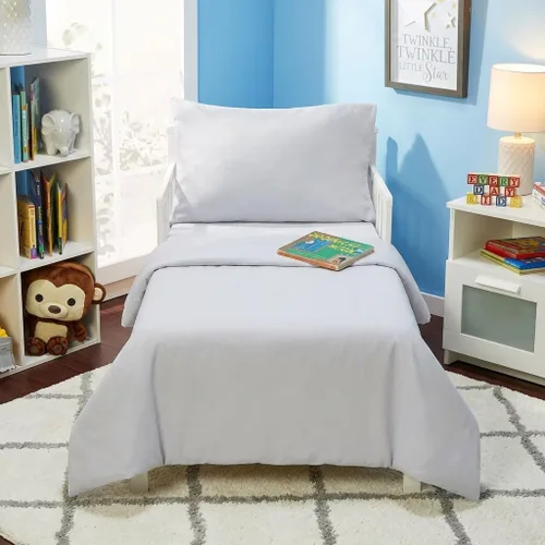 Miniatura 13 de EVERYDAY KIDS Juego de ropa de cama de 4 piezas para niños pequeños – Aventuras del espacio exterior – Incluye edredón, sábana encimera, sábana