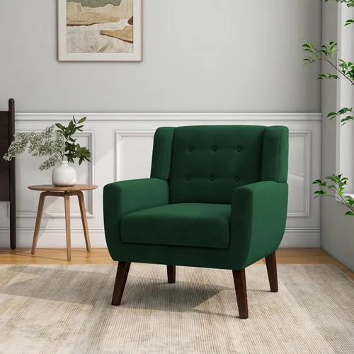Miniatura 11 de Silla decorativa, sillas de tela moderna de mediados de siglo con brazos para sala de estar, cómodo sillón tapizado para dormitorio, sala de espera