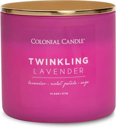 Miniatura 37 de Colonial Candle Winter Woods - Vela perfumada en frasco, colección Pop of Color, 3 mechas, verde, 14.5 onzas, hasta 60 horas de combustión