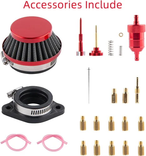 Miniatura 3 de Carburador PWK de 21 mm, carburador de carreras para motocicletas de 50 cc a 100 cc, kits de carburador de motor 2T 4T para motos de cross