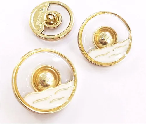 Miniatura 3 de 5 botones de costura con diseño de sol y mar para ropa, botones decorativos para ropa, suministros de costura de bricolaje