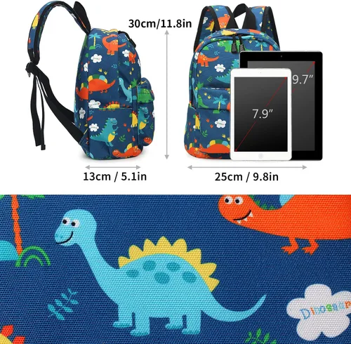Miniatura 2 de Mochilas de lona lindas para niños, Azul oscuro, Mochilas de mochila