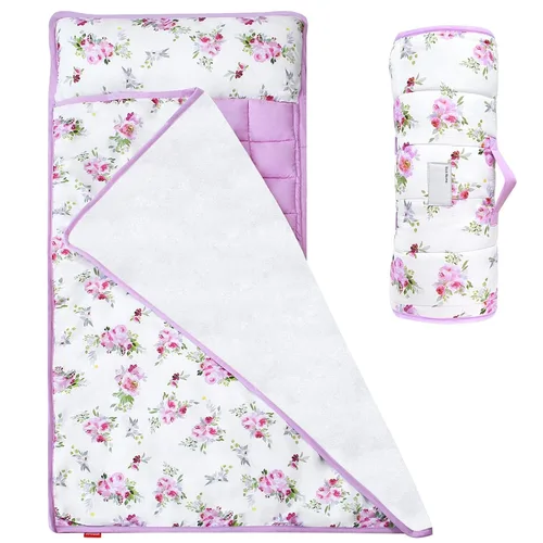 Miniatura 8 de Moonsea Tapete para siesta para niños pequeños con almohada y manta de vellón Minky gris, ligero y suave, perfecto para niños de preescolar
