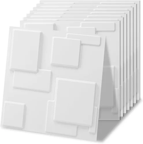 Miniatura 16 de Art3d Paneles de pared 3D de PVC blanco - 32 pies cuadrados de elegante decoración de pared para espacios domésticos y comerciales