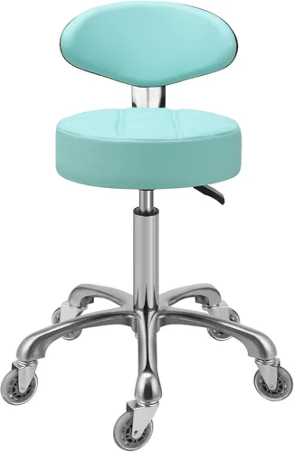 Miniatura 14 de Kaleurrier Silla Giratoria con Altura Ajustable, Taburete Resistente Hidráulico Rodante de Metal para Cocina, Salón, Bar, Oficina, Masaje
