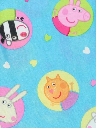 Miniatura 7 de Peppa Pig Pijama de poliéster suave para niñas pequeñas, Azul Patchwork